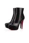 Christian Louboutin Piattaforme Bianca Bottino 120 mm in Pelle Nera