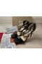 Christian Louboutin Sandalo Choca Lux 120 mm, Nero/argento Pelle