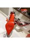 Christian Louboutin Kate Pumps 100mm Ribbon Print Leather Multi