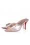 Christian Louboutin Miss Z Mule 80 Mm Mules Laminated Calf Leather Vintage Rose