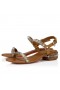 Christian Louboutin Pyrasand 30 Mm Strappy Sandals Waxed Calf Leather Terra