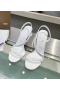 Christian Louboutin Rosalie 100Mm Sandals Kid Leather Bianco