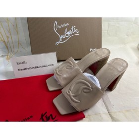 Christian Louboutin In Modo Cl Mulo 55 Mm Muli Nappa Di Pelle Nuda