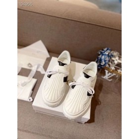 Dior-ID Sneaker Bianco Nero in pelle di Vitello di Gomma