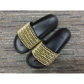 Christian Louboutin Piscina Divertimento Sandali Picchi Di Pelle Nero