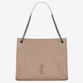 Saint Laurent Media Niki Shopping Bag Sabbia Cuoio Saint Laurent Borse