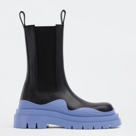 Bottega Veneta BV Gomma Chelsea Boots Blu Suola Bottega Veneta Scarpe