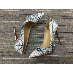 Christian Louboutin so Kate Pompe di 120mm Python Vulcano CL Pompe