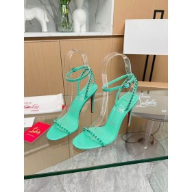Christian Louboutin Così Mi 105 mm Sandali in Pelle Picchi di Menta Christian Louboutin Scarpe