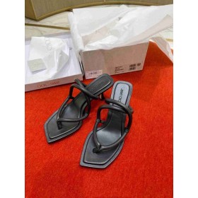 Jimmy Choo 70 Muli Diapositive Cinturino In Pelle Nero