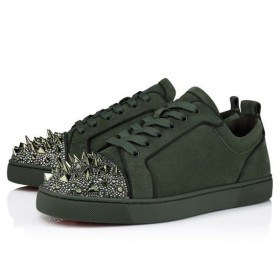 Christian Louboutin Louis Junior P Pik Pik Strass Scarpe Da Ginnastica Veau Velours E Strass Punte Tennessee