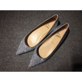 Christian Louboutin Pigalle Ballerine Strass Impreziosito Argento