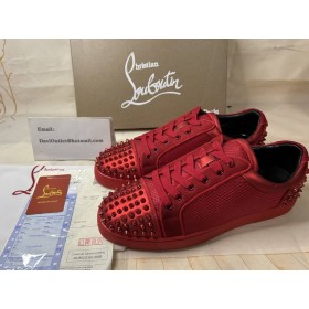 Christian Louboutin Seavaste 2 Scarpe Da Ginnastica In Pelle Di Vitello Nylon Scarpe Christian Louboutin Loubi
