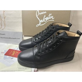 Christian Louboutin High-top Louis Nero/nero Vitello Sneaker