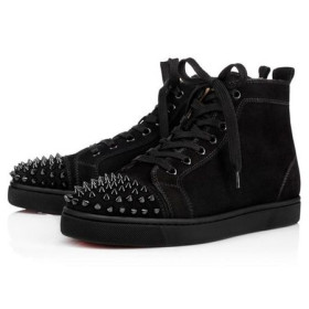Christian Louboutin Lou Picchi Nero/nero/nero in pelle Scamosciata
