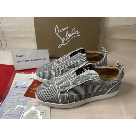 Christian Louboutin Low top F. A. V Fique Una Volontà Orlato Grigio Sneaker