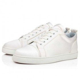 Christian Louboutin Low top Fun Louis Junior Avorio/fodera in Raso Blu