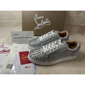 Christian Louboutin Low Top Seavaste 2 Orlato d'Argento/sv Tessuto