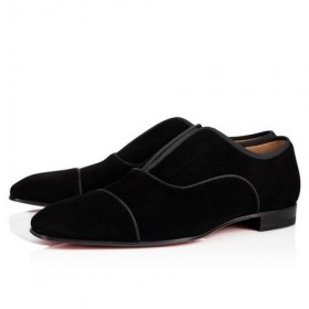 Christian Louboutin Oxford Alfa Maschio Nero Veau Velours