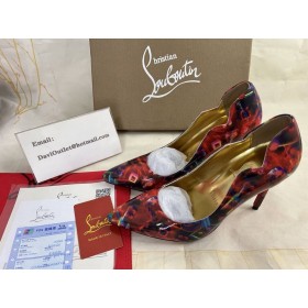 Christian Louboutin Pompe di Pulcino Caldo 100 mm Multi/lin vernice Giallo