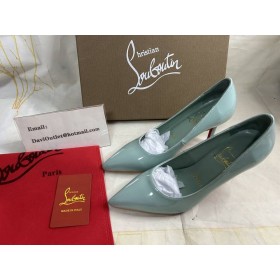 Christian Louboutin Pompe di Kate 85 mm Ossi/lin Ossi di Brevetto