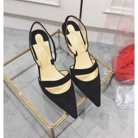 Christian Louboutin Actina 85mm Slingback Pumps Veau Velours Black