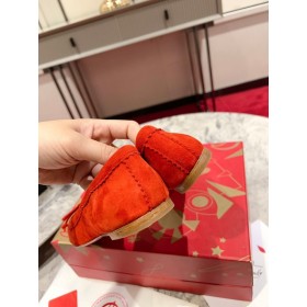 Christian Louboutin Mamadrague Square Toe Ballet Flat Velvet Loubi