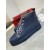 Christian Louboutin Louis Picchi di Alta top Sneakers in Pelle di Vitello Blu Navy