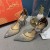 Christian Louboutin Maia Labella 100mm Pompe di Strass e Speccchio in Pelle Argento