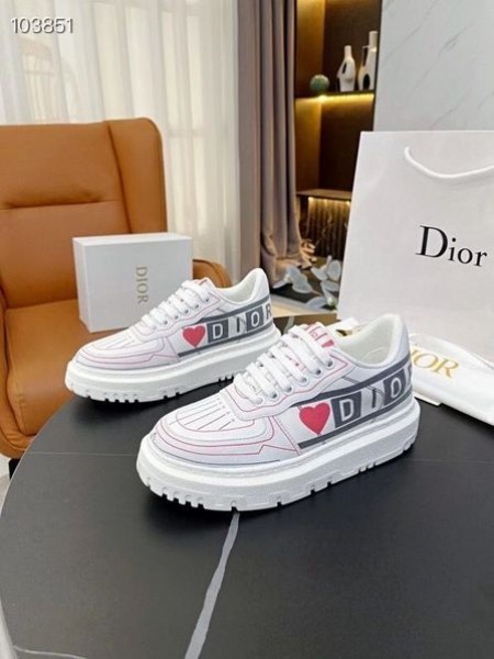 Dior Addictのスニーカー、スニーカーのブラ白黒Calfskinゴム
