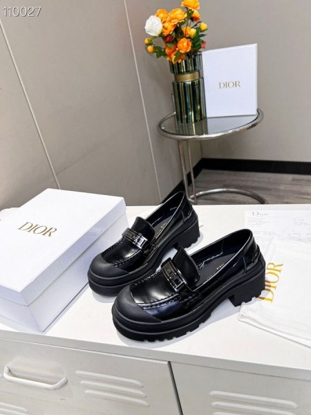 ディオールコードLoafer黒ブCalfskin