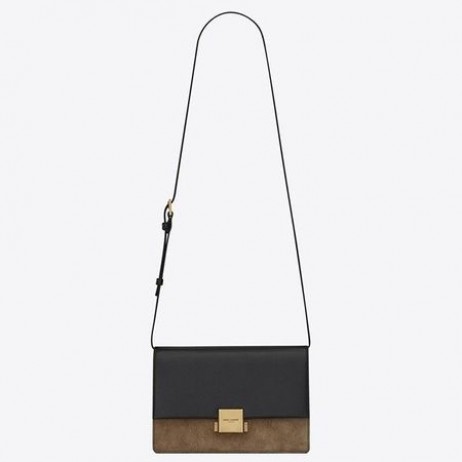 サンローランの中Bellechasseバッグブラックレザー今コンスエード