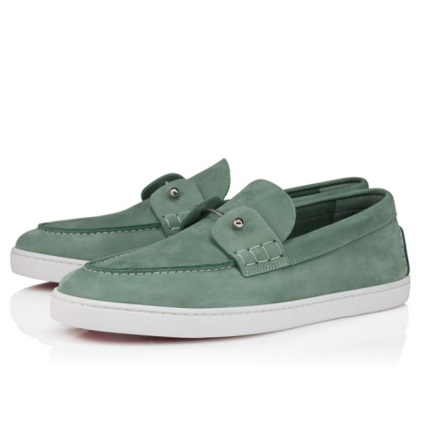 Christian Louboutin Chambeliboat Boat Shoes Reversed Nubuck Leather Manuka