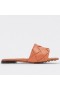 Bottega VenetaリドスライドオレンジIntreccio Lambskin Bottega Veneta靴