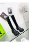 ン-ディオールのシンボルブーツ黒のしなやかなCalfskin