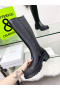 ン-ディオールのシンボルブーツ黒のしなやかなCalfskin