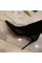 ストリー Dovi Dova Sock Booties100mm膝の高いブーツニット生地と革黒