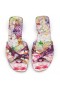 ストリー NicolがMuleちりめんの開花サテン多色印刷