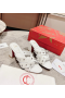 ストリー Spikaクラブサンダル85mm Nappa革白