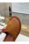 ストリー女性のサンダルスリッパVeau Velours茶色