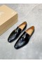 ストリータンポポ房ローファー Patinated子牛革黒