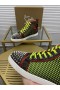 Christian Louboutin Lou Spikes Orlato High-top Sneakers Patent Leather and Canvas Multicolor