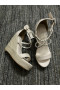 ストリー ChocazeppaスパイクEspadrilleウェッジ120mm白