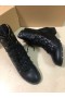 ストリー狂平は足首のブーツ革に黒ストリーブーツ