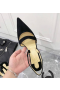 Christian Louboutin Actina 85mm Slingback Pumps Veau Velours Black