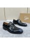 Christian Louboutin Chambelimonk Derbies Patent Leather Black Blue