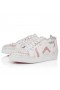 Christian Louboutin Louise Junior Spikes Sneakers Gaagal Coated Canvas Leche