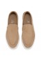 Christian Louboutin Moonboat Loafers Reversed Nubuck Leather Lionne