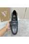 Christian Louboutin Penny Loafers Patent Calf Leather Silver