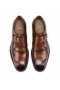 Christian Louboutin Sartok Buckle Shoes Patinated Calf Leather Havane